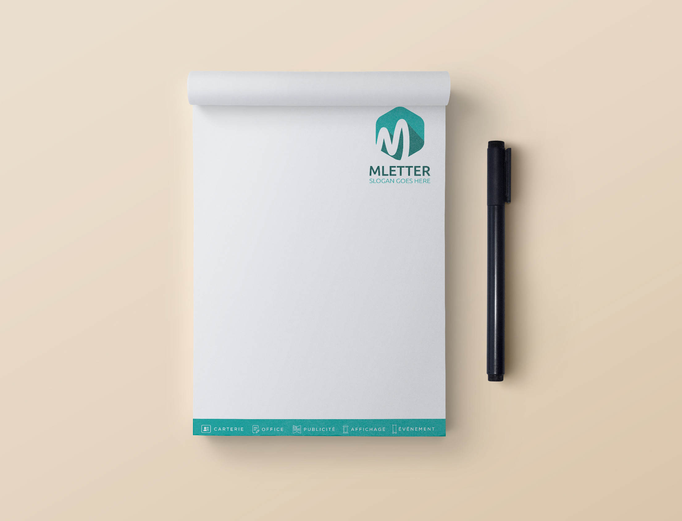 Bloc-notes A4 publicitaire personnalisable - Papier 90g Offset ✓