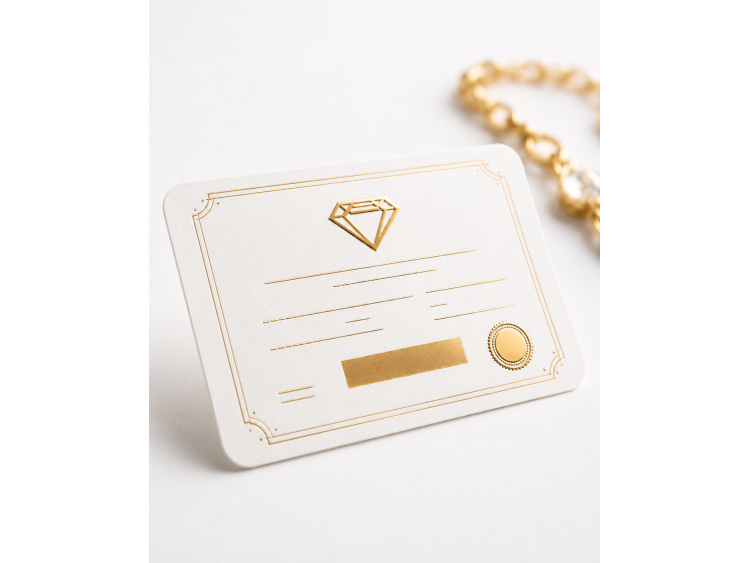 Certificats d'authenticit&eacute; bijouterie